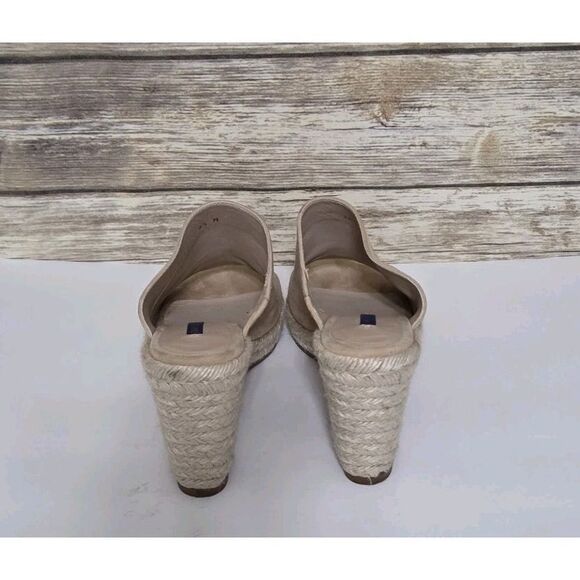 Stuart Weitzman Marabella Tan Nude Suede Espadrille Wedge Sandals Size 8.5 - Picture 8 of 13
